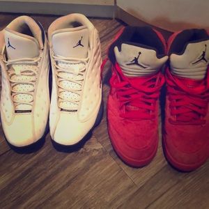 Air Jordan 13 hyper royal & Air Jordan 5 red suede